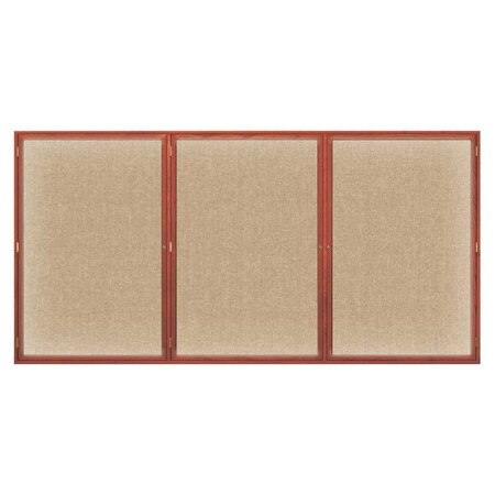 United Visual Products Open Faced Easy Tack Board, 72"x48", Grey Fabric/Gold UV9010AEZ-GREY-GOLD